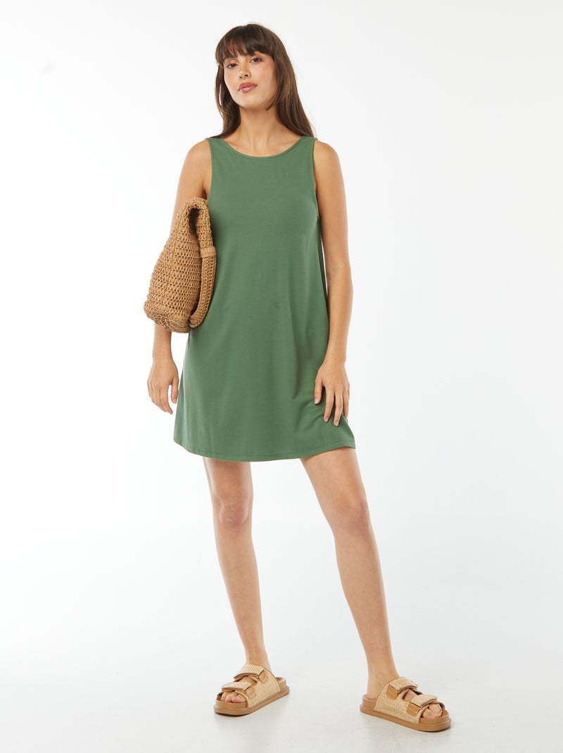 Vestito corto senza maniche double face Verde - Kiabi