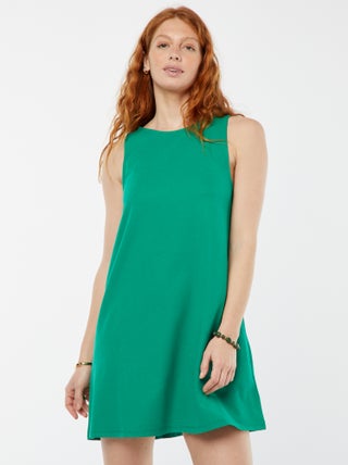 Vestito corto senza maniche