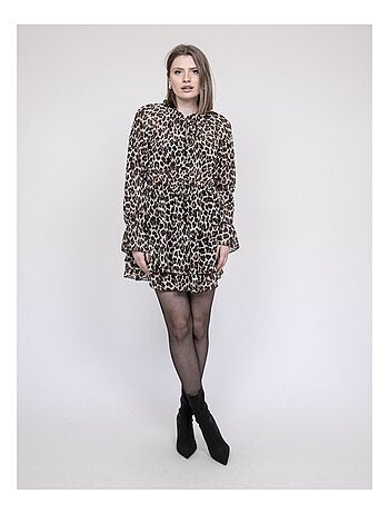 Vestito corto stampa leopardo ITISSIMI