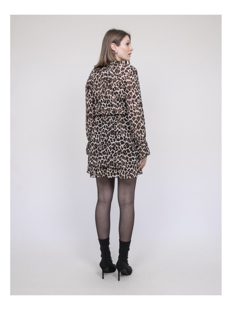 Vestito corto stampa leopardo ITISSIMI Marrone - Kiabi
