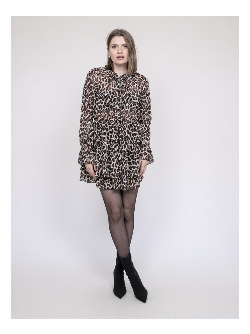 Vestito corto stampa leopardo ITISSIMI Marrone - Kiabi