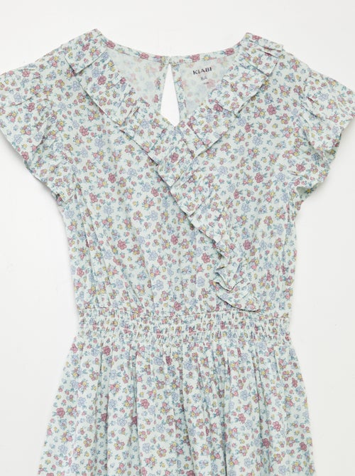 Vestito corto stampato con volant - Kiabi
