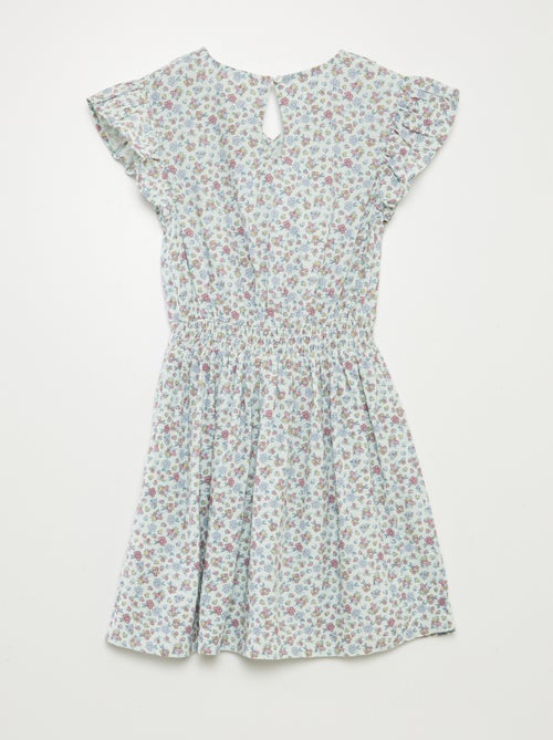 Vestito corto stampato con volant - Kiabi