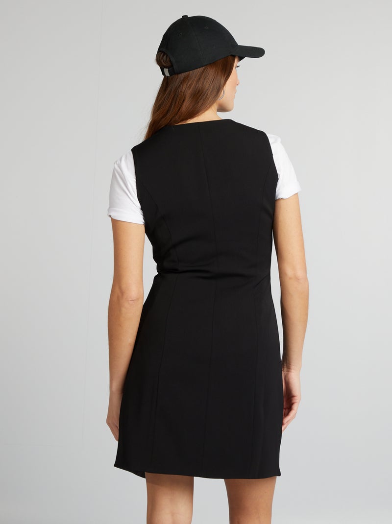 Vestito corto stile cameriere nero - Kiabi