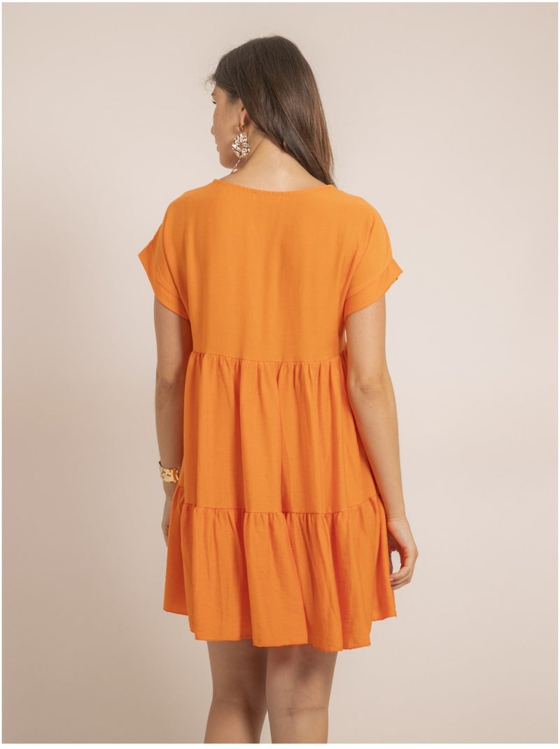 Vestito corto svasato IPIANE Arancione - Kiabi