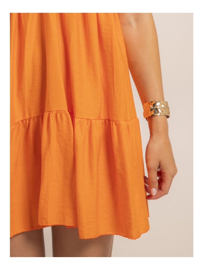 Vestito corto svasato IPIANE Arancione - Kiabi