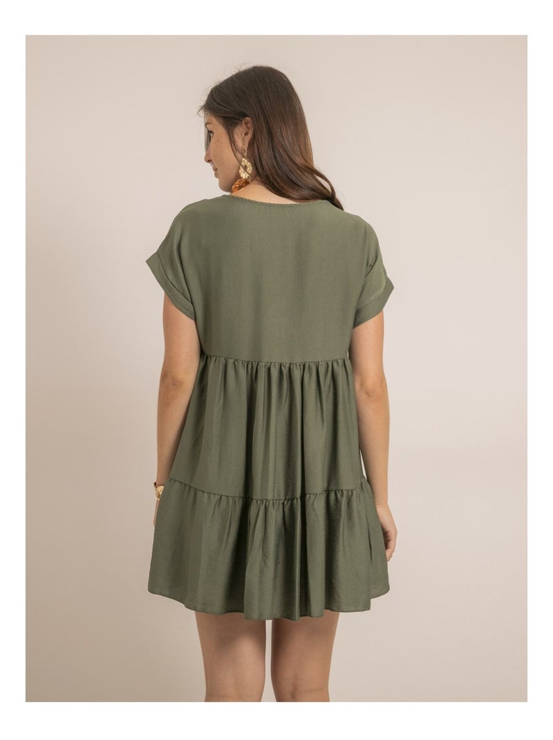 Vestito corto svasato IPIANE Cachi - Kiabi