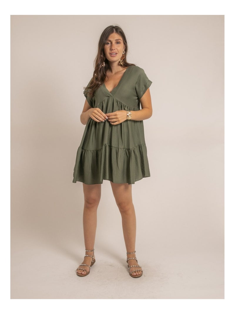 Vestito corto svasato IPIANE Cachi - Kiabi