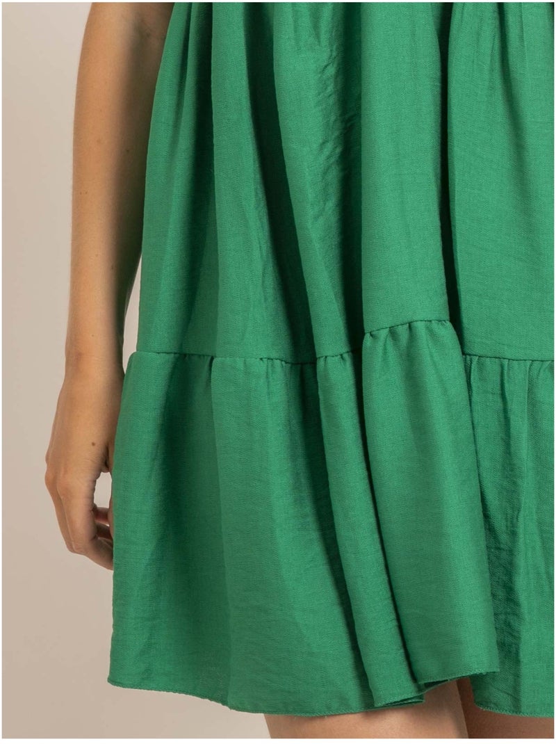 Vestito corto svasato IPIANE Verde - Kiabi