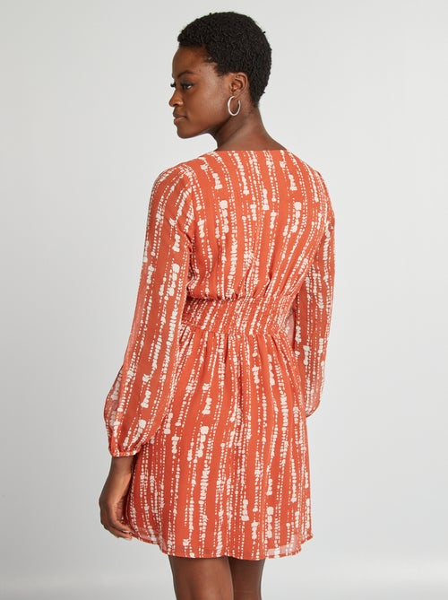 Vestito corto svasato stampato - Kiabi
