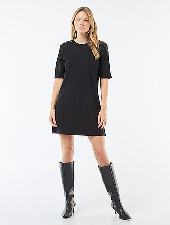 Vestito corto tinta unita con scollo tondo 'JDY'