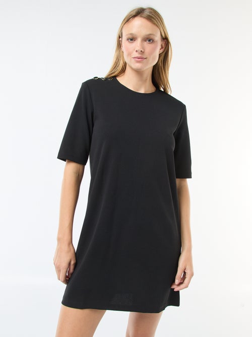 Vestito corto tinta unita con scollo tondo 'JDY' - Kiabi