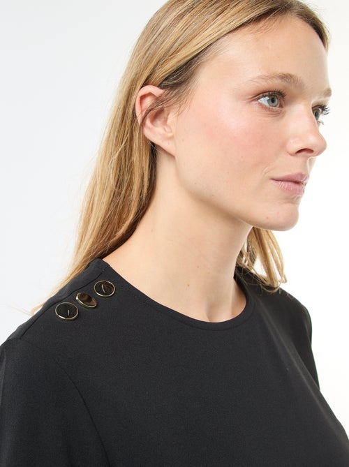 Vestito corto tinta unita con scollo tondo 'JDY' - Kiabi