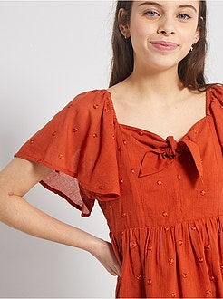 Vestito crêpe in plumetis - Kiabi