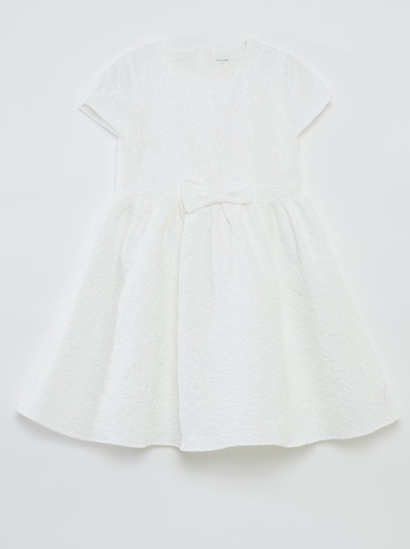 Vestito da cerimonia in jacquard BIANCO - Kiabi