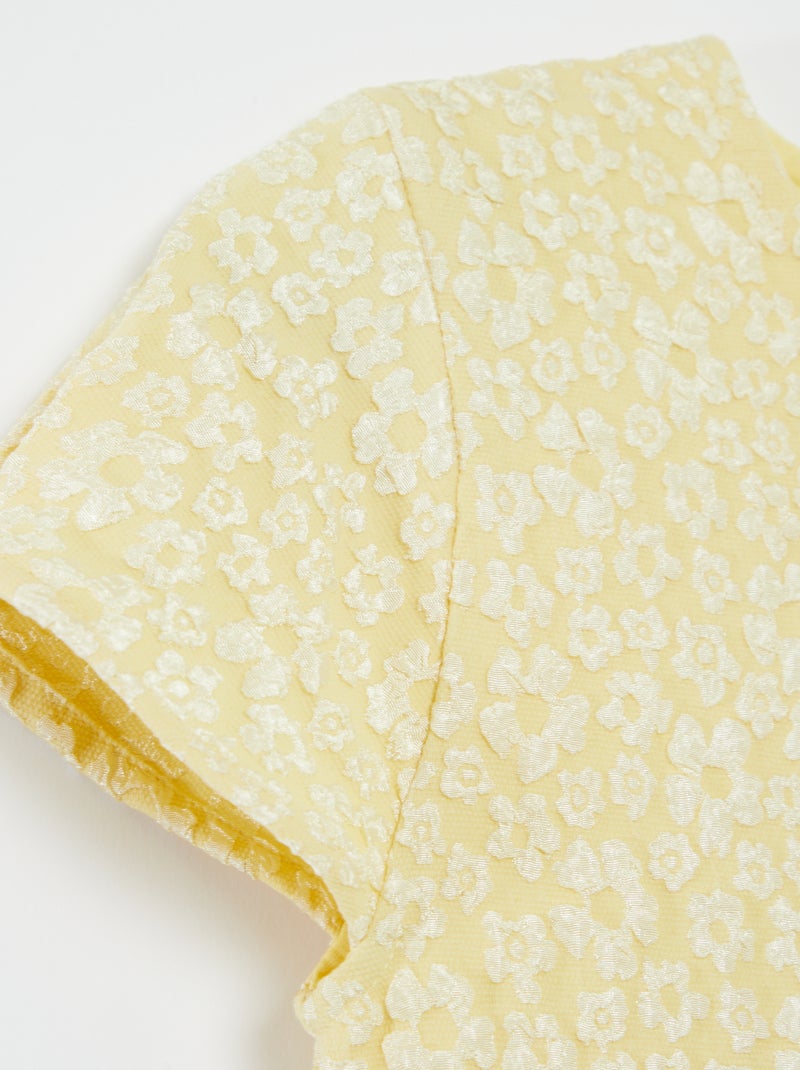Vestito da cerimonia in jacquard GIALLO - Kiabi