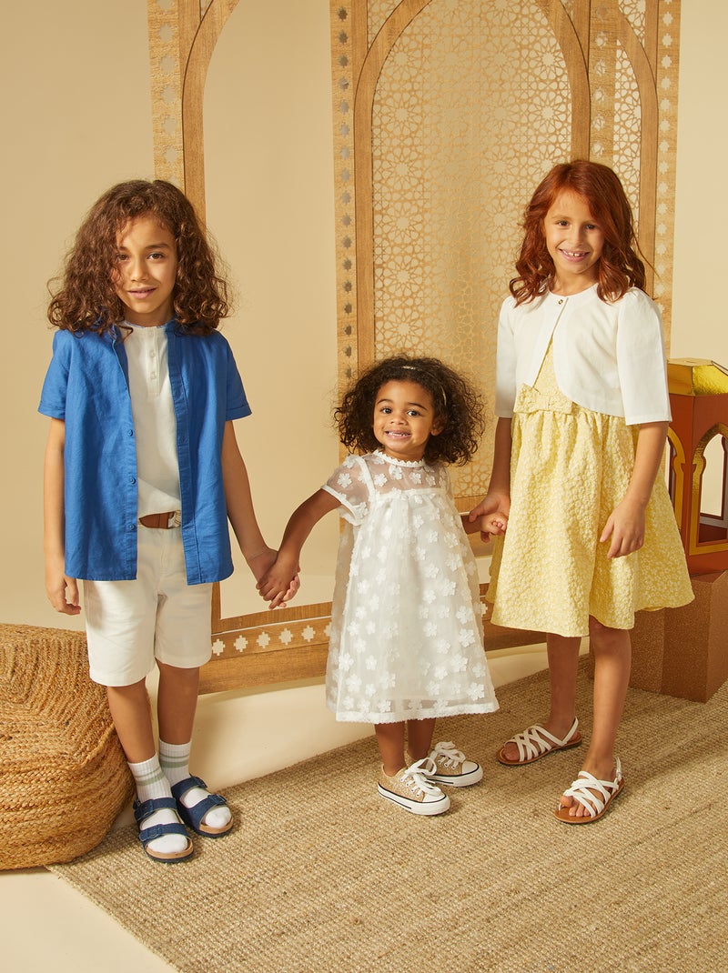 Vestito da cerimonia in jacquard GIALLO - Kiabi