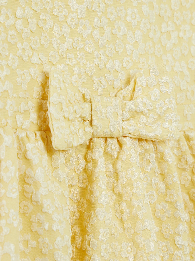 Vestito da cerimonia in jacquard GIALLO - Kiabi