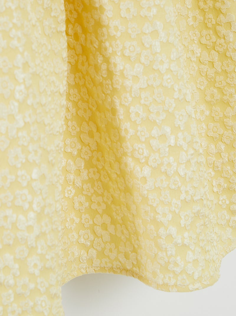 Vestito da cerimonia in jacquard GIALLO - Kiabi