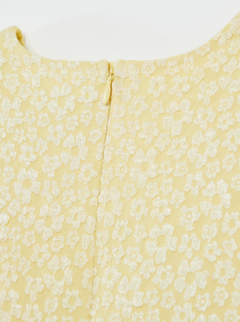 Vestito da cerimonia in jacquard GIALLO - Kiabi