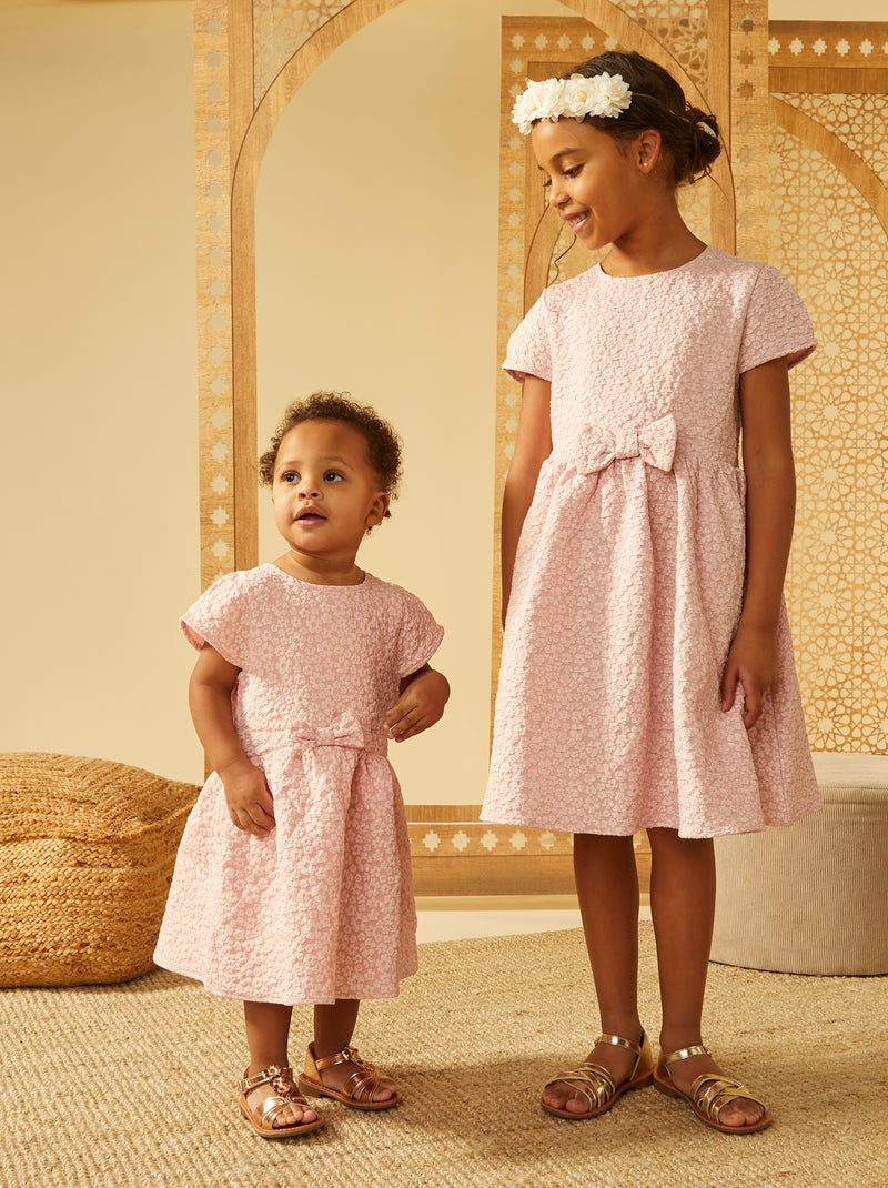 Vestito da cerimonia in jacquard ROSA Bambina Kiabi