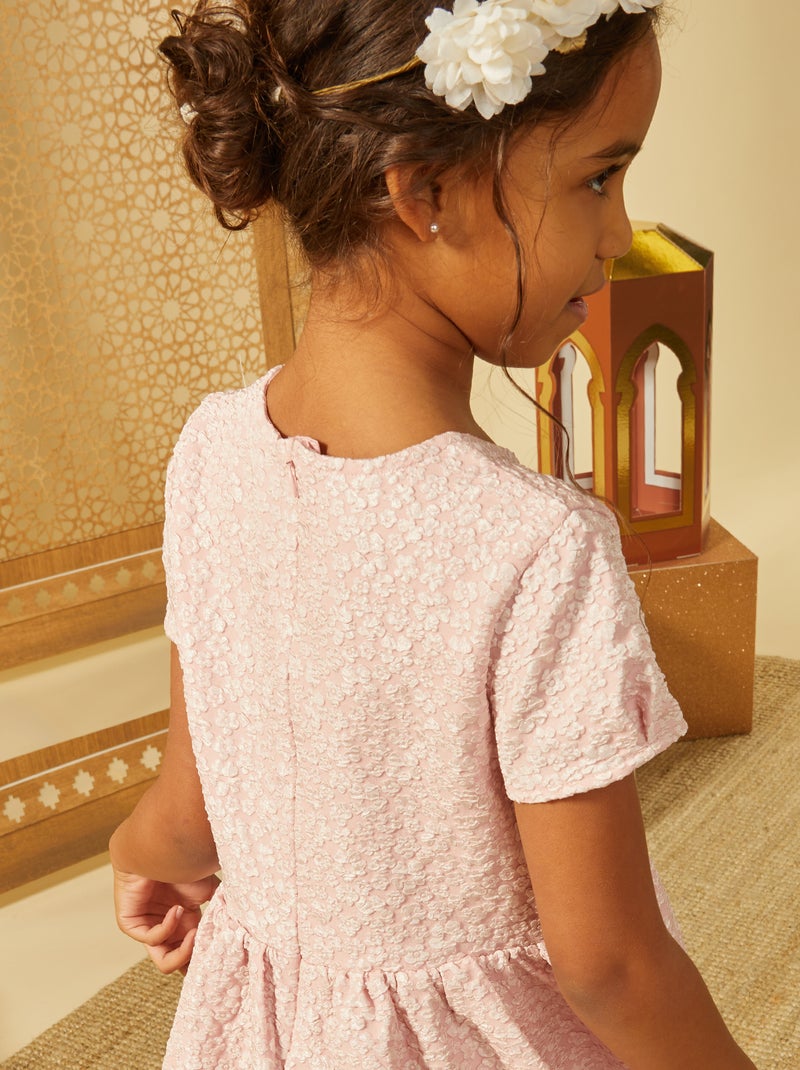 Vestito da cerimonia in jacquard ROSA - Kiabi