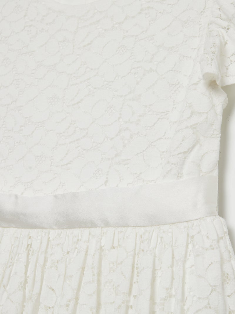 Vestito da cerimonia in pizzo BIANCO - Kiabi