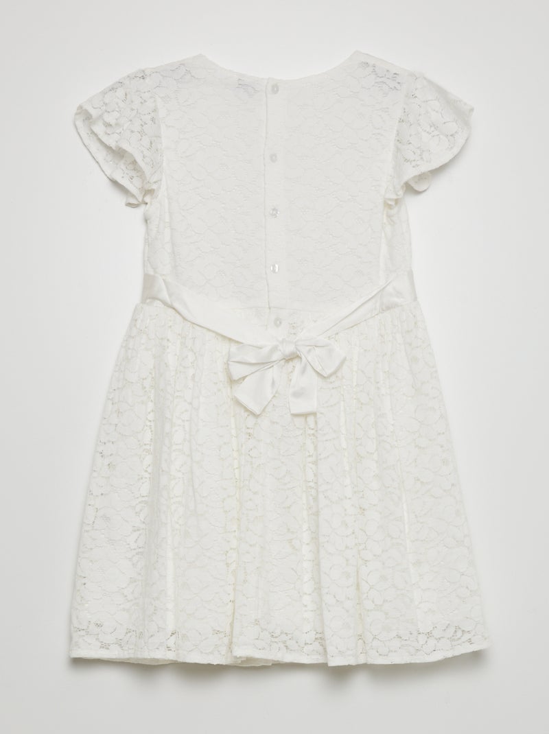 Vestito da cerimonia in pizzo BIANCO - Kiabi