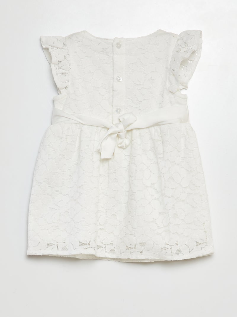 Vestito da cerimonia in pizzo BIANCO - Kiabi