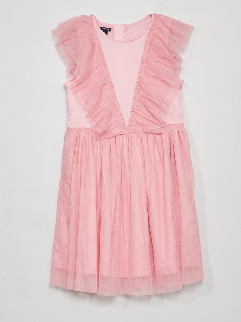 Vestito da cerimonia midi rosa camelia - Kiabi