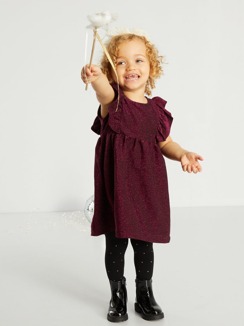 Vestito da festa in maglia stretch rosso rododendro - Kiabi