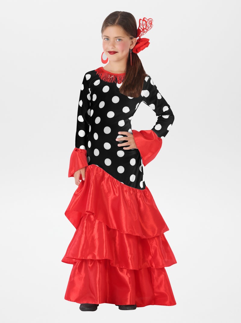 Vestito da flamenco - Travestimento nero/rosso - Kiabi