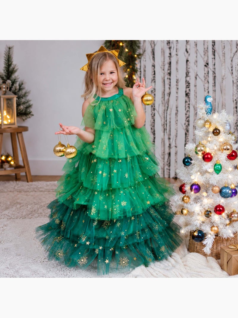 Vestito da principessa di natale per bambina | great pretenders | great pretenders Verde - Kiabi