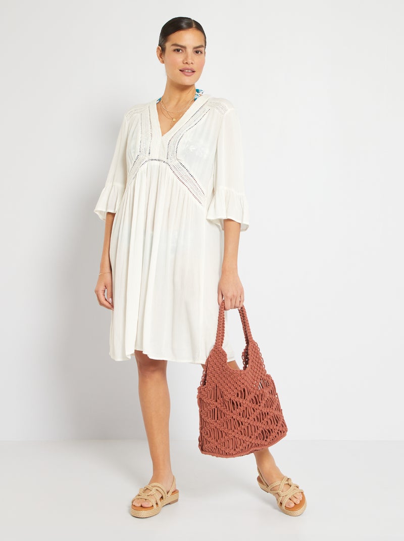 Vestito da spiaggia Bianco - Kiabi