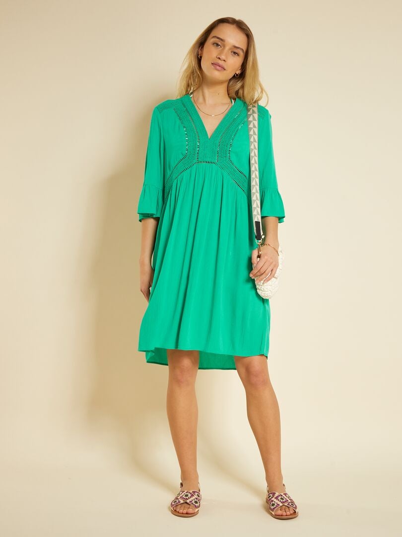 Abito Midi Estivo Donna Senza Maniche Con Tasche | Vestito Spiaggia Morbido E Leggero | Girocollo Modello Swing | Poliestere E Spandex