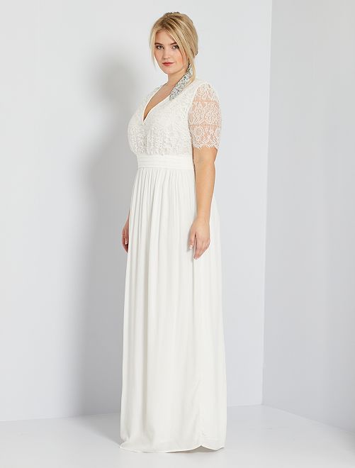 Vestito da sposa con pizzo - bianco neve - Kiabi - 80.00€