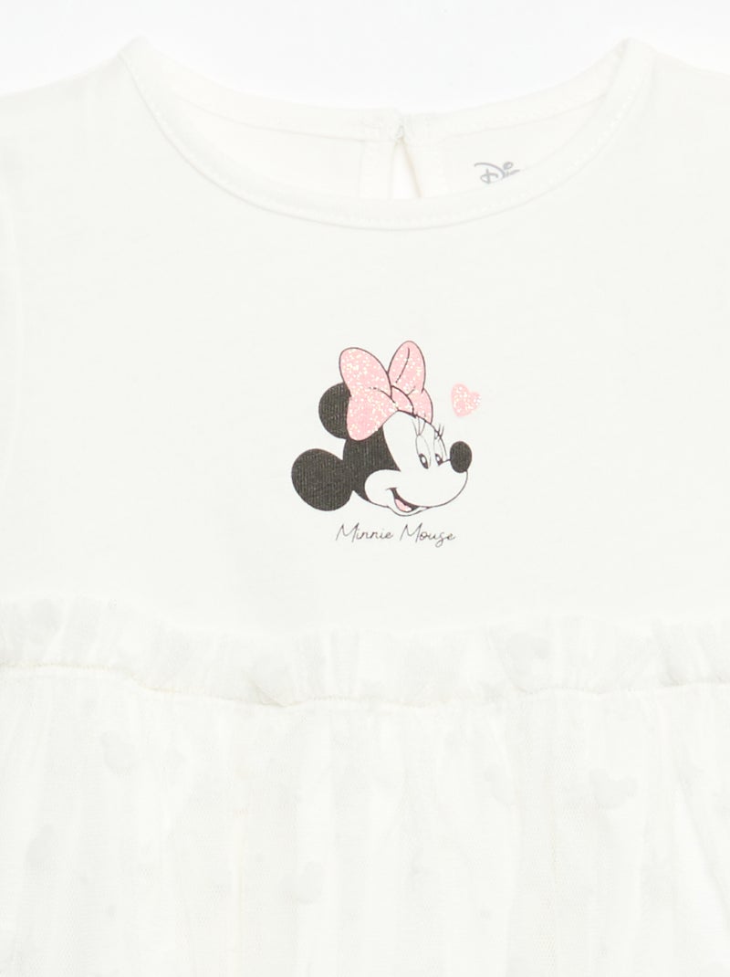 Vestito 'Disney' 'Minnie' con tulle in cotone Bianco - Kiabi