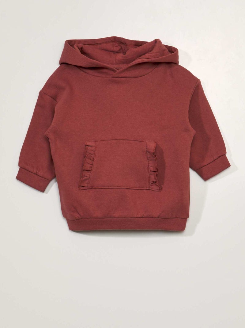 Vestito-felpa con cappuccio ROSSO - Kiabi