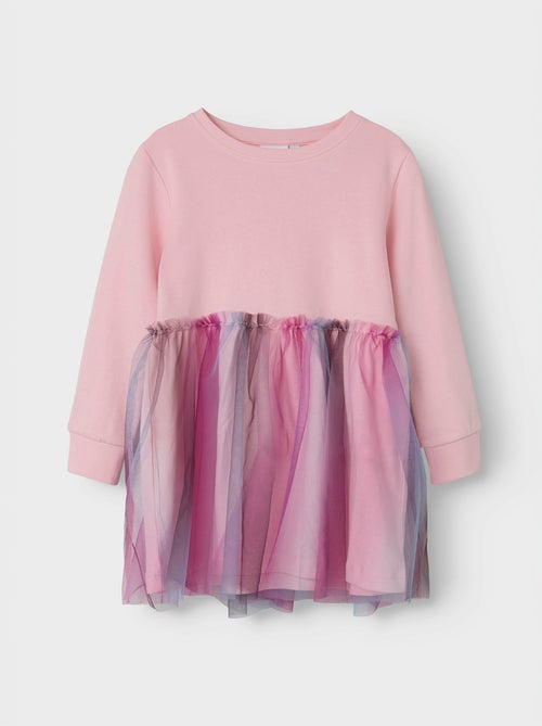 Vestito-felpa con tulle - Guppy - Kiabi