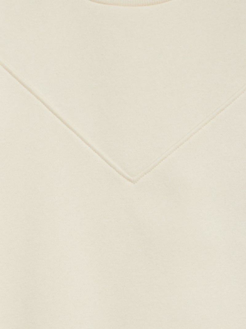 Vestito felpa in tessuto felpato tinta unita BIANCO - Kiabi