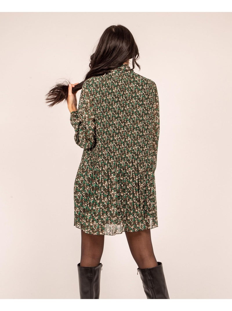 Vestito floreale plissettato IRREELLE Verde - Kiabi
