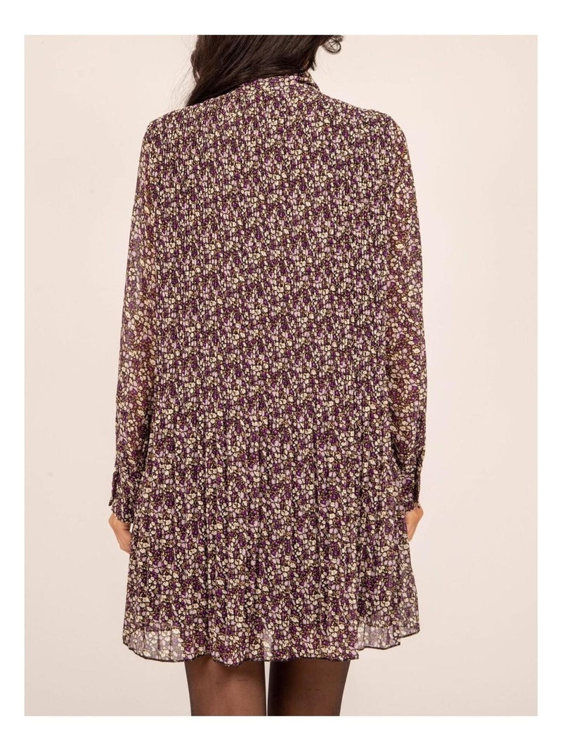 Vestito floreale plissettato IRREELLE Viola - Kiabi
