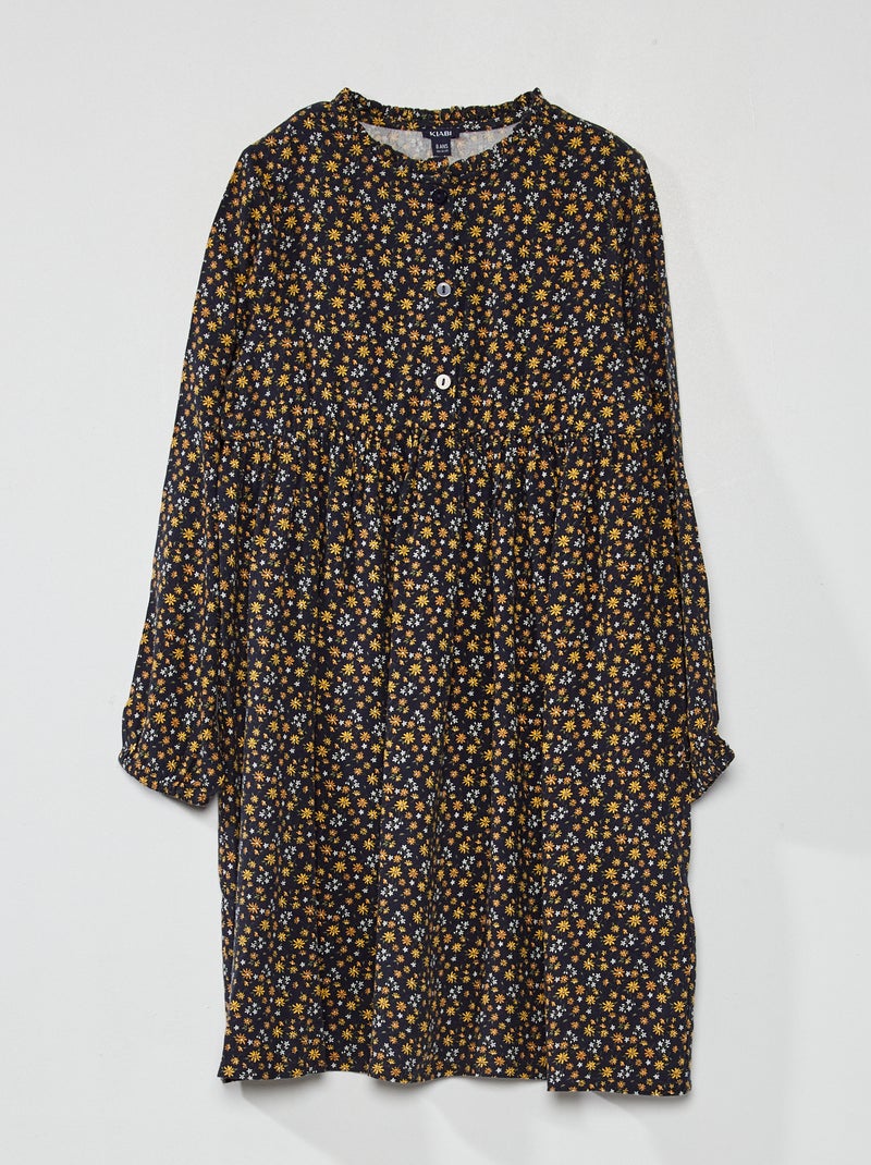 Vestito floreale svasato BLU - Kiabi