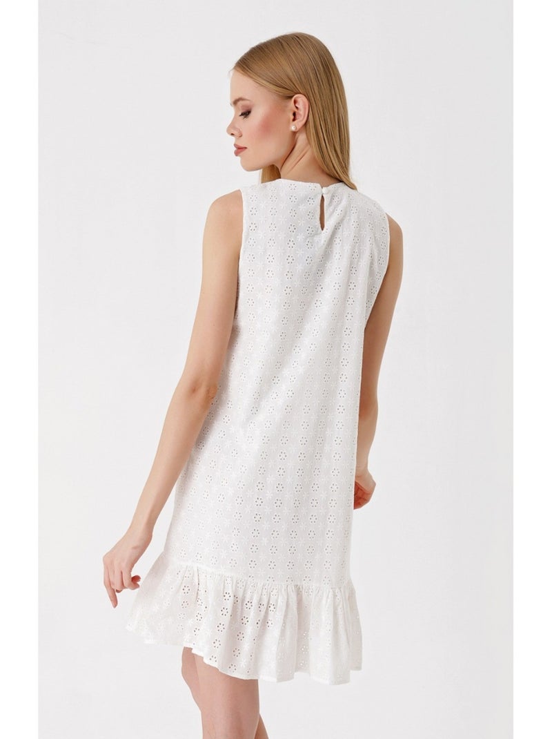 Vestito fluido senza maniche Bianco - Kiabi