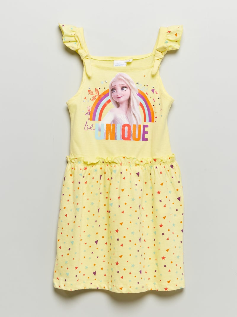 Vestito 'Frozen' in jersey giallo - Kiabi