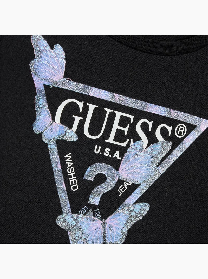 Vestito Guess Maniche Lunghe per Bambina Nero - Kiabi