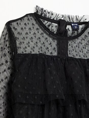 Vestito "Halloween" a maniche lunghe in plumetis con collo alto