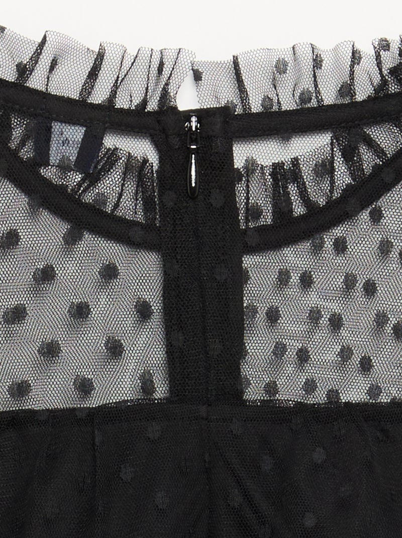 Vestito "Halloween" a maniche lunghe in plumetis con collo alto Nero - Kiabi