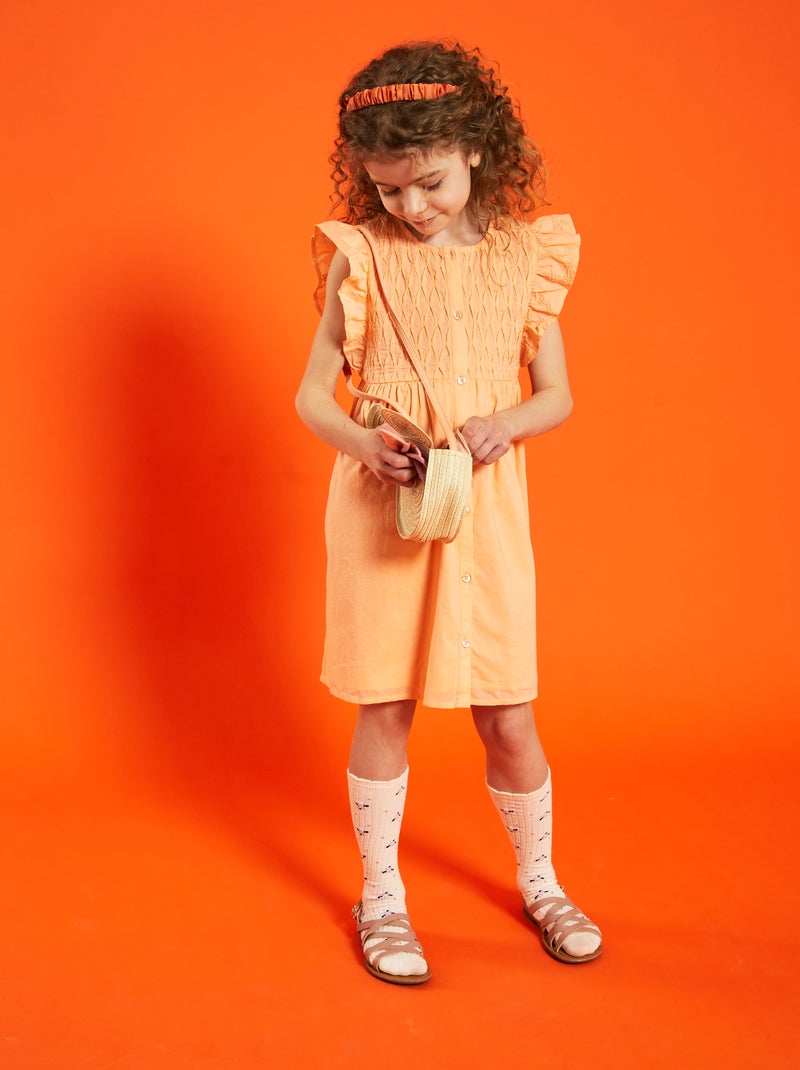 Vestito in cotone ARANCIONE - Kiabi