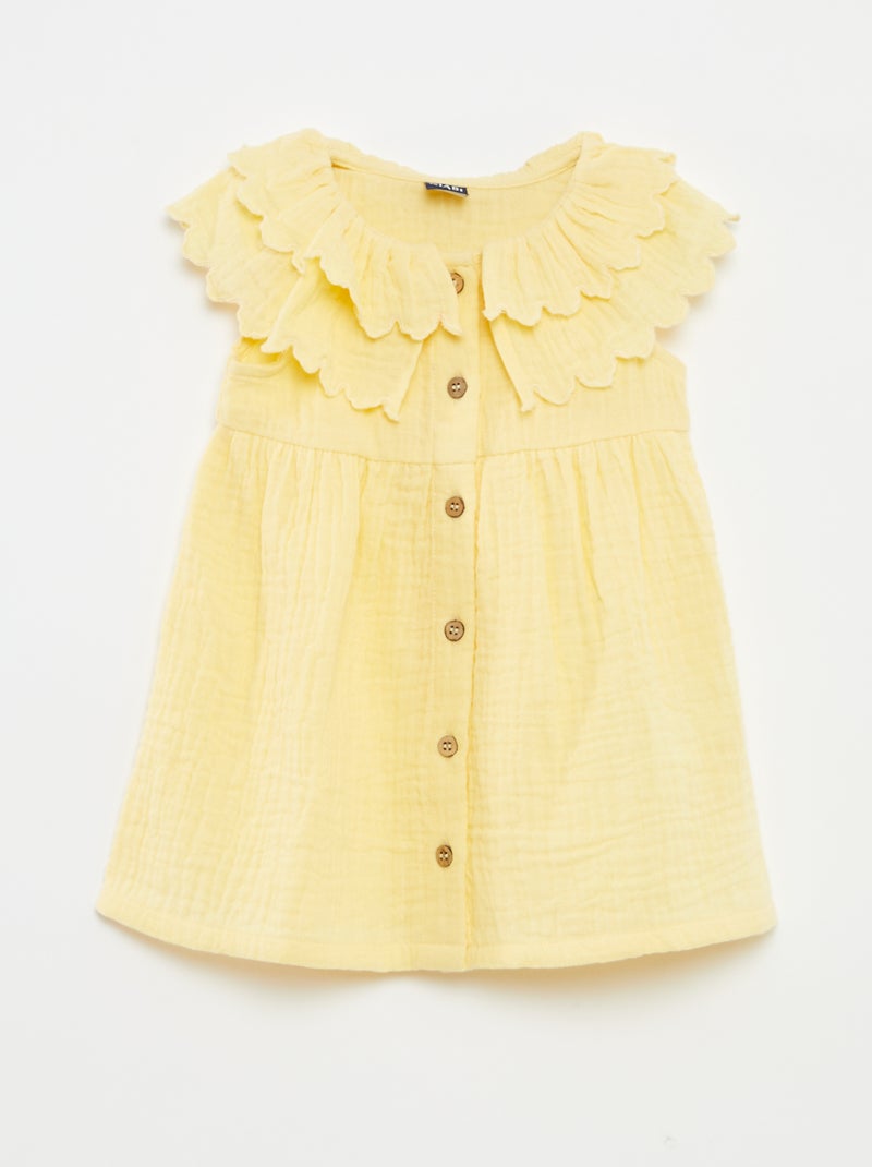 Vestito in garza di cotone + slip - 2 pezzi GIALLO - Kiabi